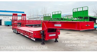 60 Ton 3 Axle Low Bed Trailer will be sent to Santo Domingo Dominican