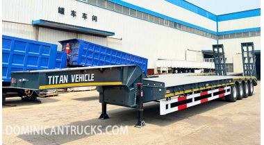 4 Axle 100 Ton Semi Lowbed Trailer will be Exported to Dominican