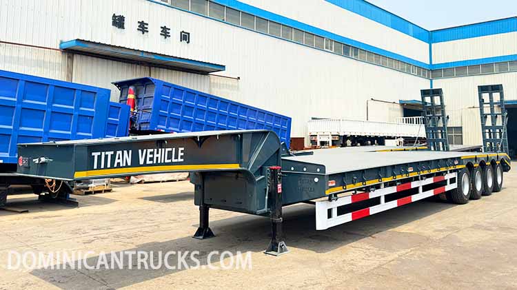 4 Axle 100 Ton Semi Lowbed Trailer for Sale in Dominican