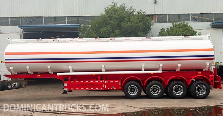 4 Axle Fuel Tanker Trailer for Sale in the Repubilc of Dominican