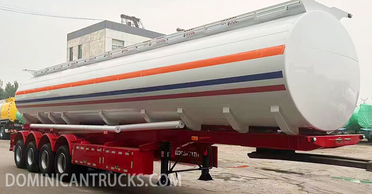 4 Axle Fuel Tanker Trailer for Sale in the Repubilc of Dominican