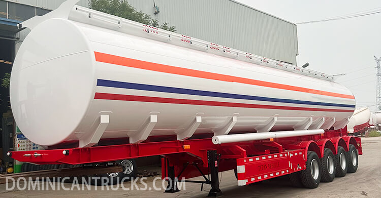 4 Axle Fuel Tanker Trailer for Sale in the Repubilc of Dominican