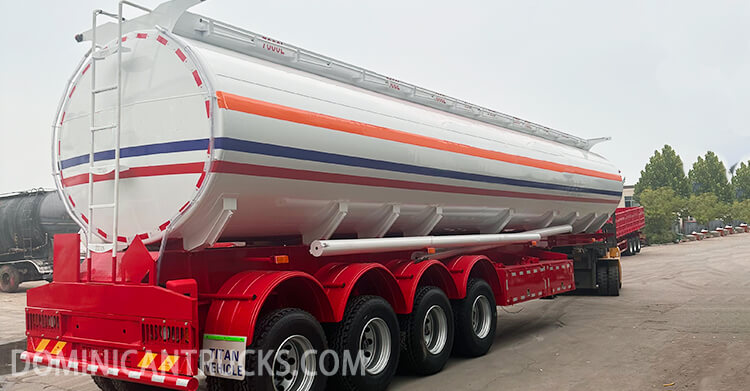 4 Axle Fuel Tanker Trailer for Sale in the Repubilc of Dominican