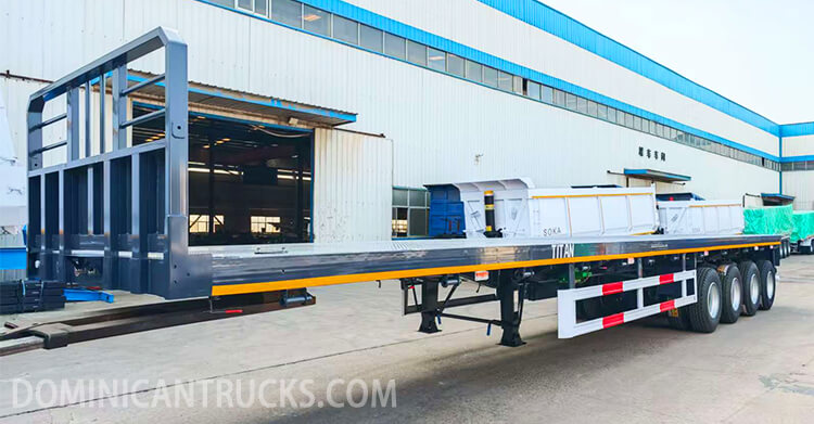 4 Axle Flatbed Trailer for Sale Price in Dominican