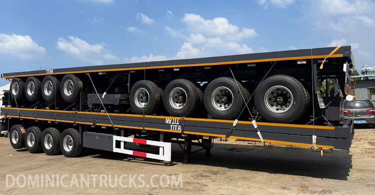 4 Axle Flatbed Trailer for Sale Price in Dominican