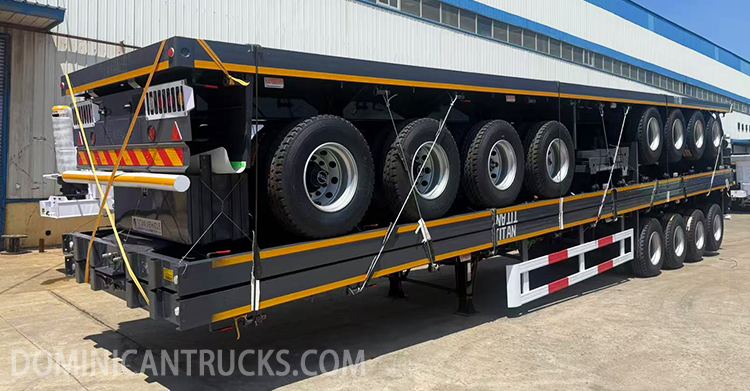 4 Axle Flatbed Trailer for Sale Price in Dominican