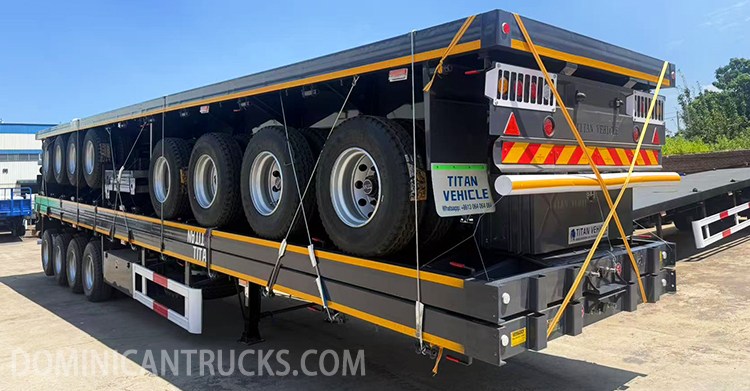 4 Axle Flatbed Trailer for Sale Price in Dominican