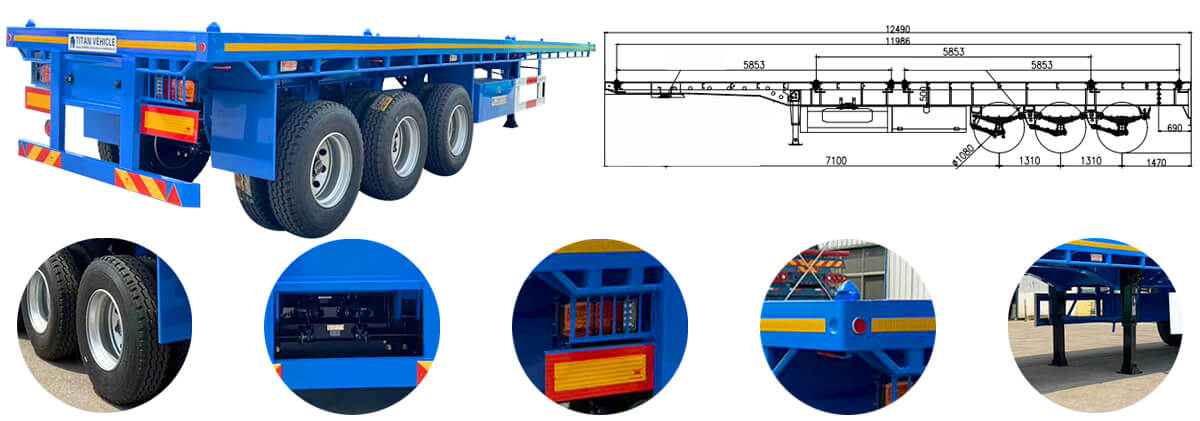 Flat Bed Trailer for Sale | Flat Bed Trailer Price in the Repubilc of Dominican