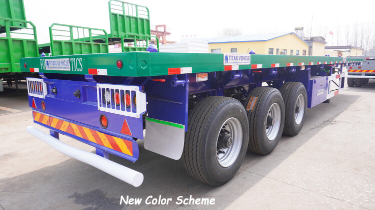 3 Axle 40ft Flatbed Semi Trailer for Sale in Dominican