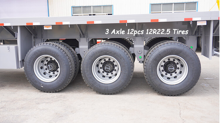 Three Axle 40ft Flat Bed Trailer for Sale in Dominican