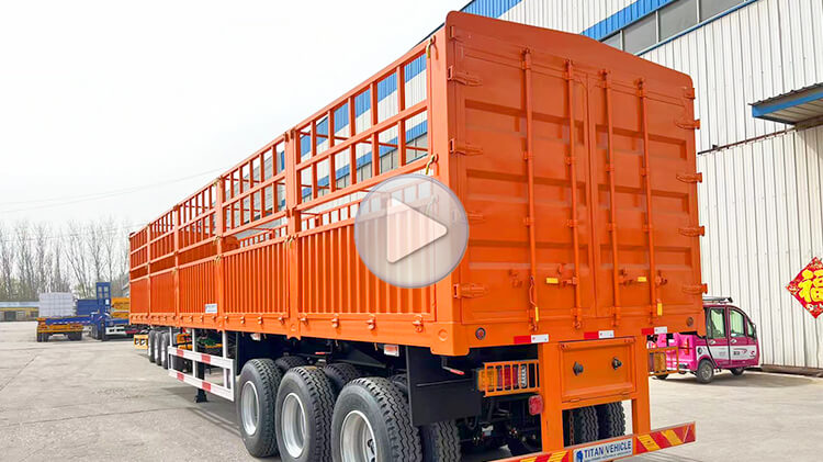 3 axle 60ton fence trailer for sale in Dominican