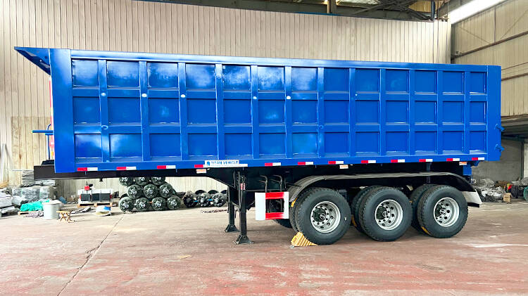 3 Axle Semi Dump Trailer | Semi Truck Dump Trailer for Sale in Dominican