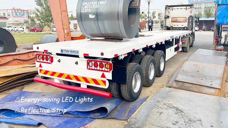3 Axle 40 Feet Flatbed Container Trailer for Sale in Dominican
