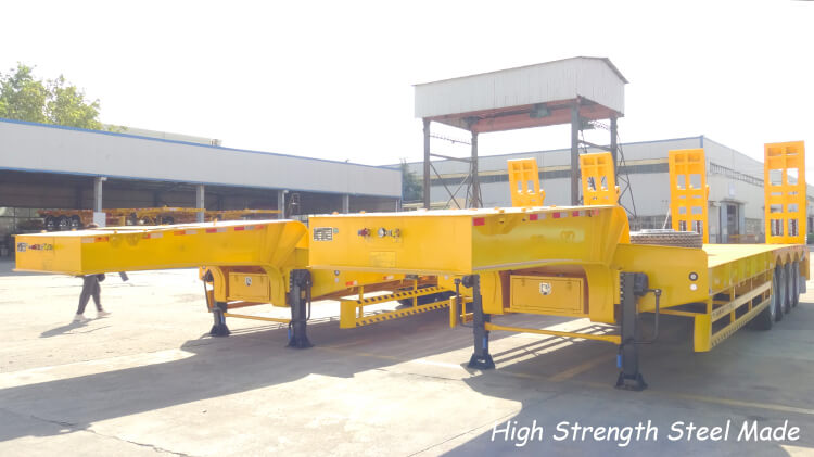 4 Axle 80ton Lowbed Trailer Truck| CIMC Trailer for Sale in Dominican