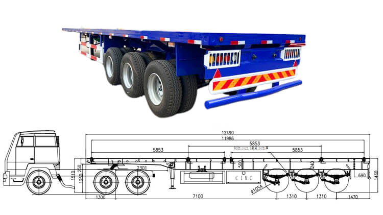 How Much Weight Can I Put On a Flatbed Trailer? | 3 Axle 40ft Flatbed Truck Trailer for Sale in Dominican