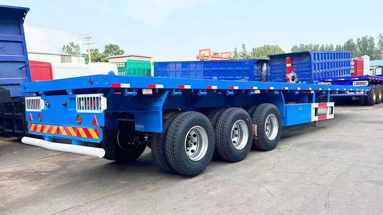 3 Axle 60 Ton Flat Bed Trailer for Sale Near Me in Dominican Republic