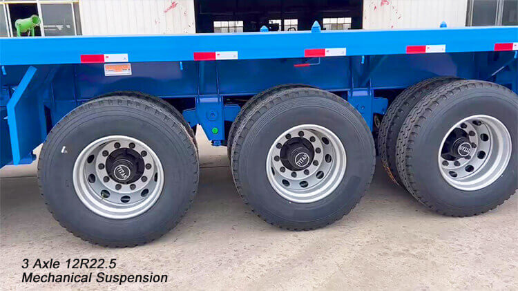 3 Axle 60 Ton Flat Bed Trailer for Sale Near Me in Dominican Republic