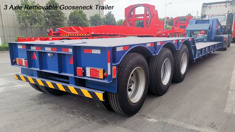 80 Ton Lowboy Transport Hydraulic Detachable Goosenenck Trailer for Sale in Dominican