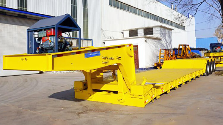 Best 80 Ton Lowboy Trailer for Sale New Price in Dominican Republic