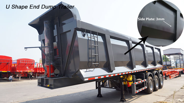 3 Axle End Dump Trailer for Sale Near Me in Dominican Republic