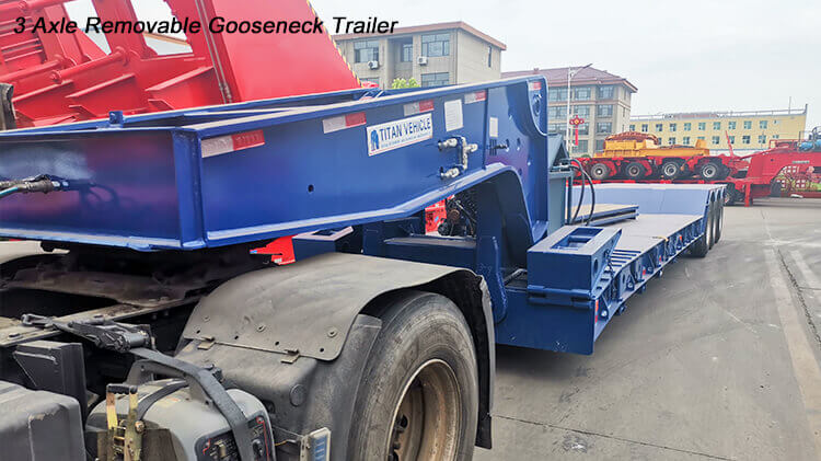 80 Ton Lowboy Transport Hydraulic Detachable Goosenenck Trailer for Sale in Dominican