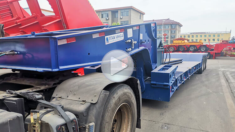 80 Ton Lowboy Transport Hydraulic Detachable Goosenenck Trailer for Sale in Dominican