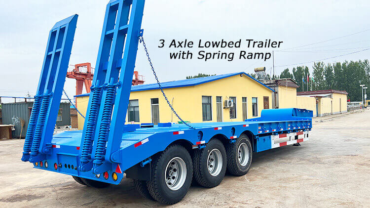3 Axle 60 Ton Low Bed Trailer Truck for Sale in Dominican
