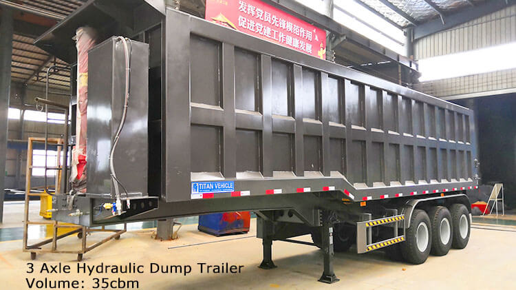 35cbm 3 Axle Tipper Trailer for Sale in Dominican