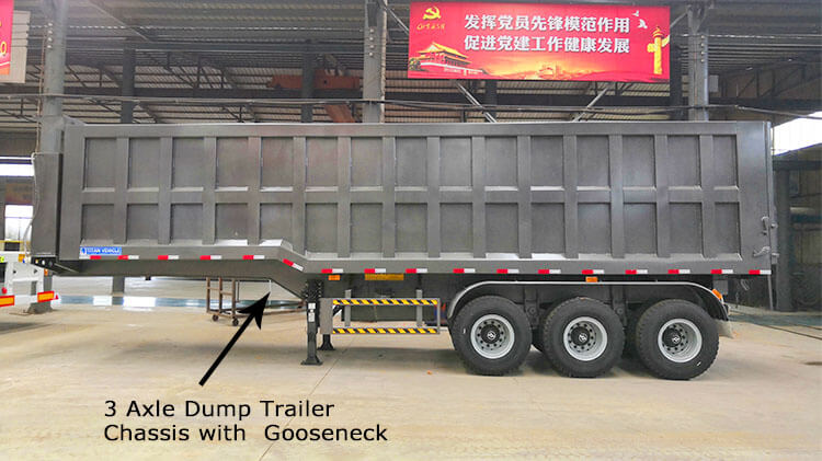 35cbm 3 Axle Tipper Trailer for Sale in Dominican