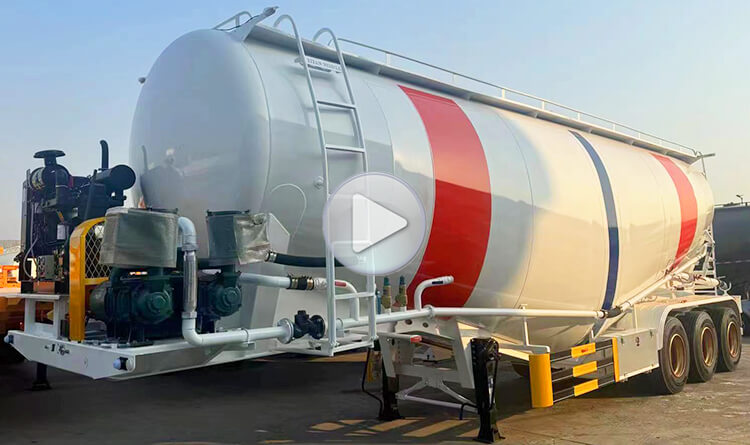 3 Axle Bulk Cement Tanker Trailer for Sale in Dominican