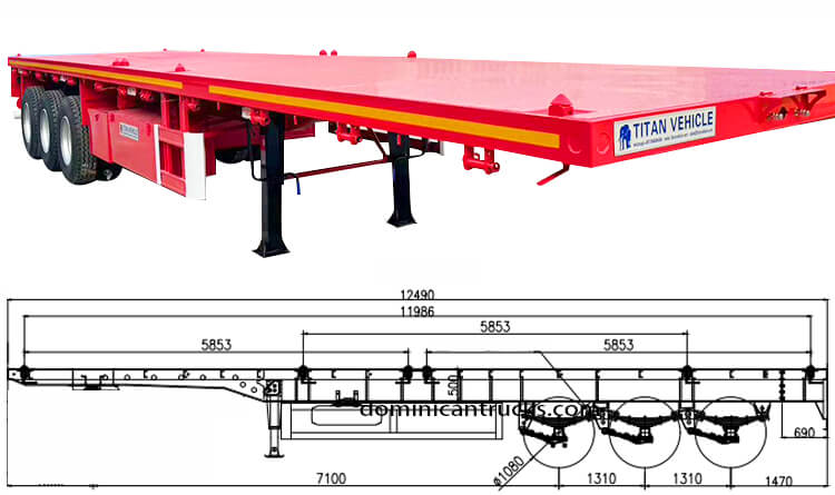 40 Foot Titan Flatbed Trailer Truck for Sale in Puerto Plata Dominican