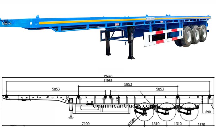 Flatbed Tractor Trailer for Sale in Dominican