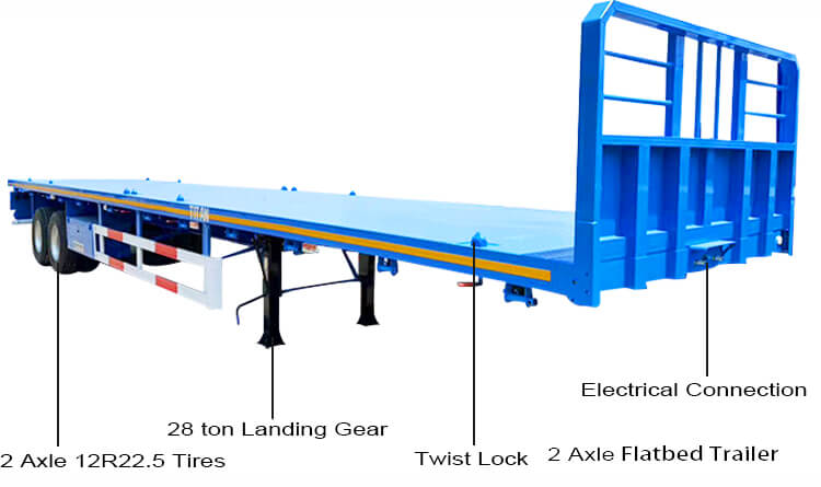 40 Ft Semi Flatbed Trailer for Sale in Santo Domingo Dominican