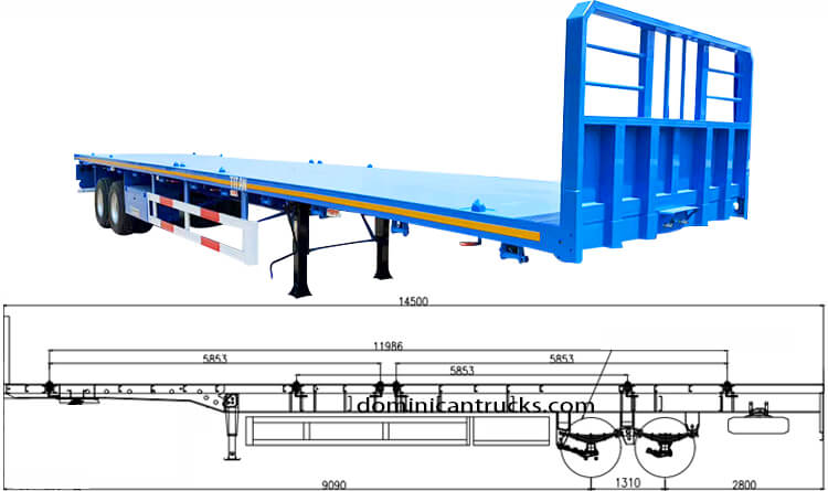 40 Ft Semi Flatbed Trailer for Sale in Santo Domingo Dominican