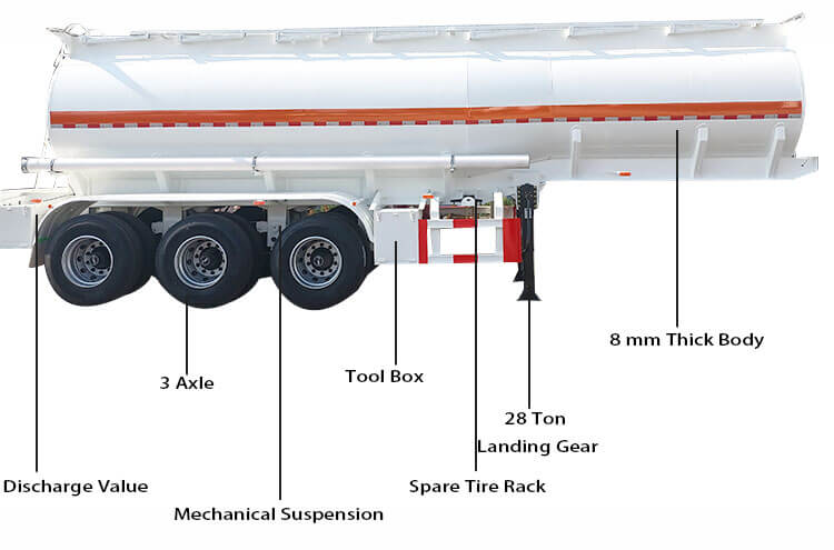 22 cbm Acid Tanker Trailer for Sale in Dominican