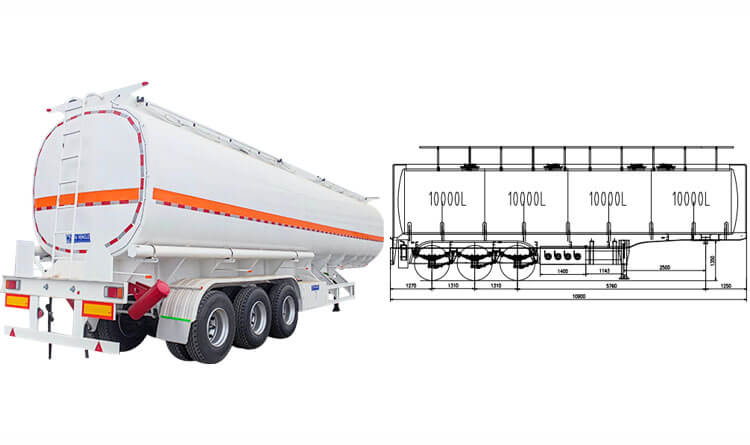 3 Axle Fuel Tanker Trailer for Sale in the Republic of Dominican