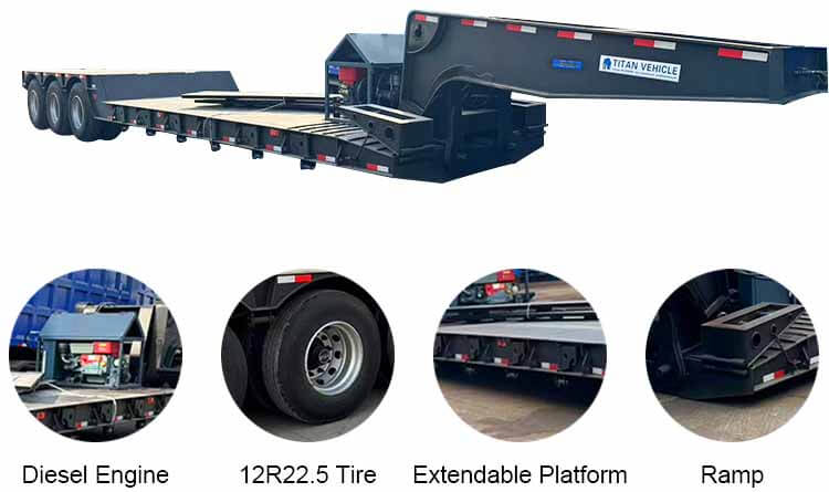 3 Axle Removable Gooseneck Lowboy Trailer for Sale in Dominican