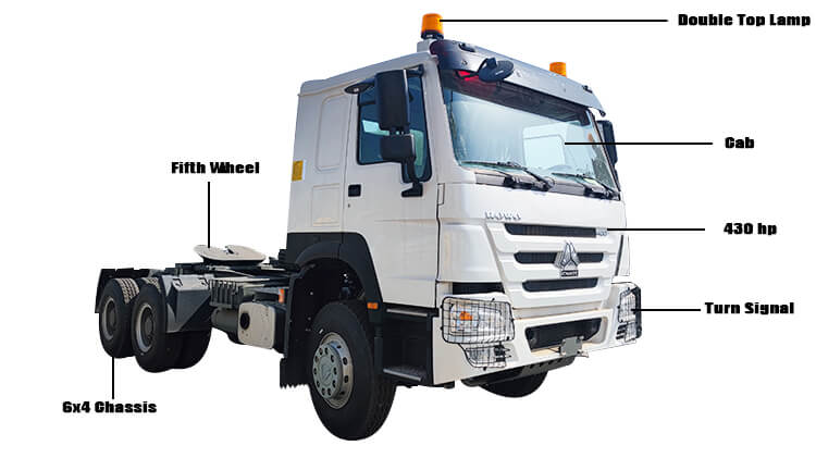 Sinotruk Howo 430 Tractor Head for Sale Price in Dominican