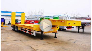 4 Axle Low Bed Truck with Hydraulic Ramp